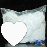 Конфетті - сердечка, 35 мм, білі